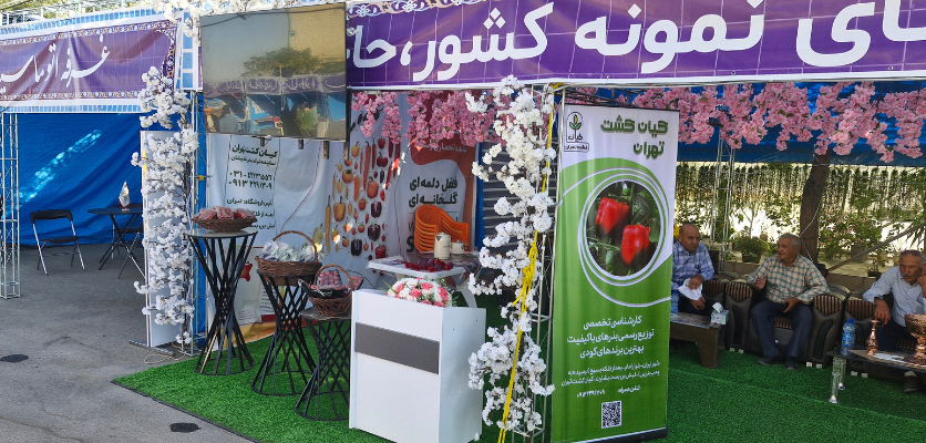 غرفه کیان کشت - نمایشگاه بادام در حاجی آباد